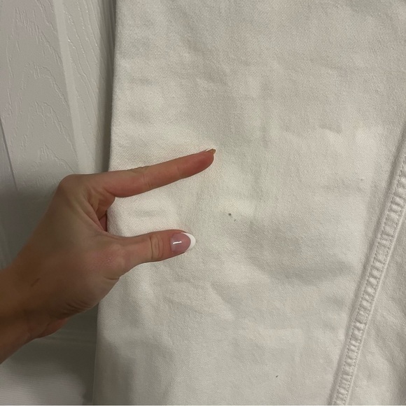 Free People High Rise Straight Flare Jeans White - Picture 8 of 12